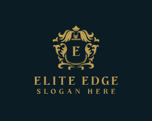 Elegant Crown Shield logo design