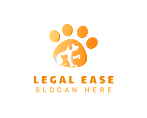Veterinarian Cat Dog Paw logo