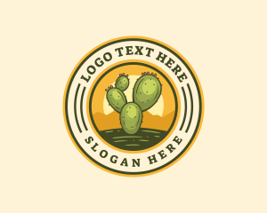 Prickly Pear Cactus Desert logo