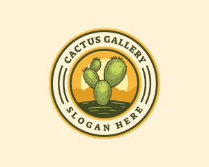 Prickly Pear Cactus Desert logo