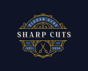 Vintage Shears Scissors  logo design