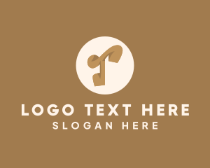 Elegant Brown Letter T logo