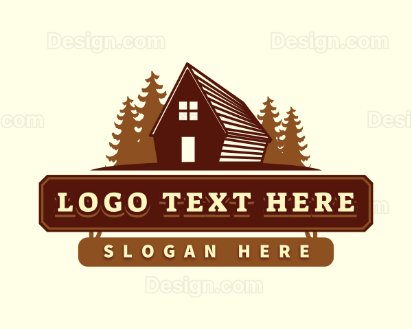 Cabin Real Estate Property Logo