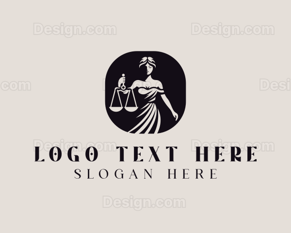 Female Legal Attorney Logo