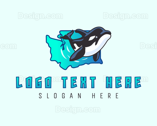 Washington Ocean Whale Logo