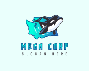 Washington Ocean Whale logo design