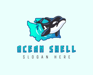 Washington Ocean Whale logo design