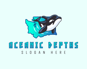 Washington Ocean Whale logo design