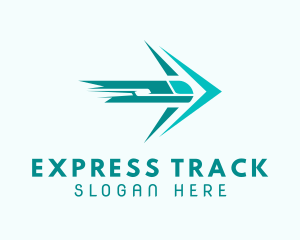 Teal Train Arrow Shipping logo
