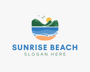 Tropical Mountain Beach logo design