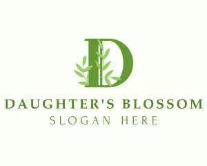 Plant Leaves Letter D logo design