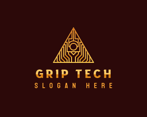 Triangle Tech Pyramid logo design