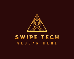 Triangle Tech Pyramid logo design