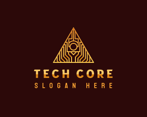 Triangle Tech Pyramid logo design