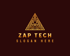 Triangle Tech Pyramid logo design