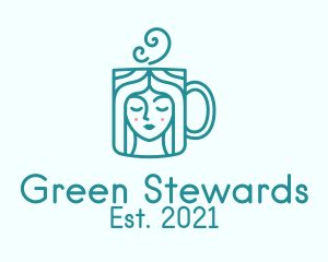 Green Woman Cup  logo design