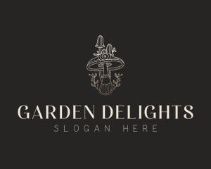 Mushroom Herbal Garden logo design