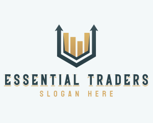 Arrow Graph Financial Trading   logo design