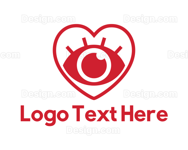 Red Heart Eye Logo