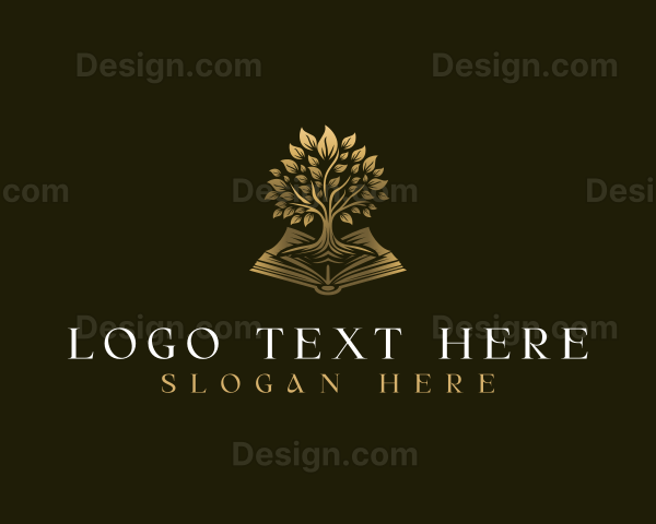 Elegant Book Tree Logo