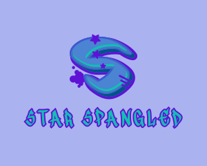 Graffiti Star Letter S logo design