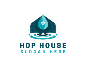 House Water Ripple logo design