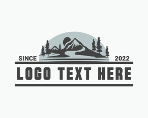 Trek - Mountain Trek Landscape logo design