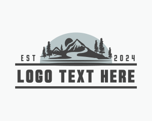 Mountain Trek Landscape Logo