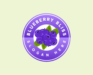 Fresh Blueberry Fruit logo design