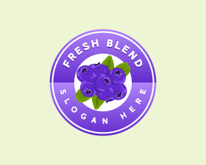 Fresh Blueberry Fruit logo design