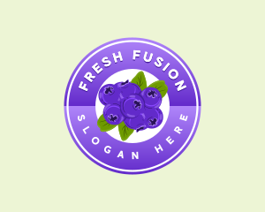 Fresh Blueberry Fruit logo design