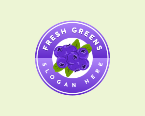 Fresh Blueberry Fruit logo design