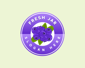 Fresh Blueberry Fruit logo design