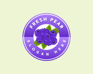 Fresh Blueberry Fruit logo design