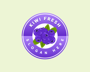 Fresh Blueberry Fruit logo design