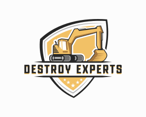 Industrial Quarry Excavator logo design