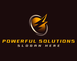 Lightning Bolt Power logo design