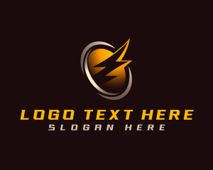 Strength - Lightning Bolt Power logo design