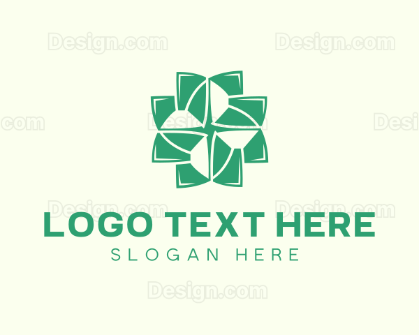 Organic Cross Leaves Logo