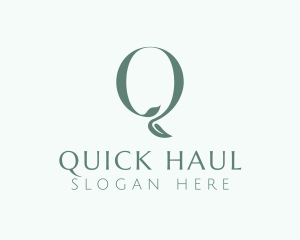 Botanical Plant Letter Q  logo design