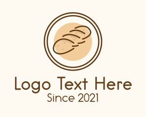 Sourdough - Bread Loaf Badge logo design
