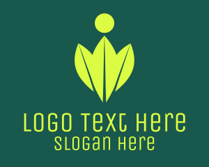 Green Leaves Organic Person logo