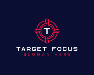 Crosshair Target Shooting logo design