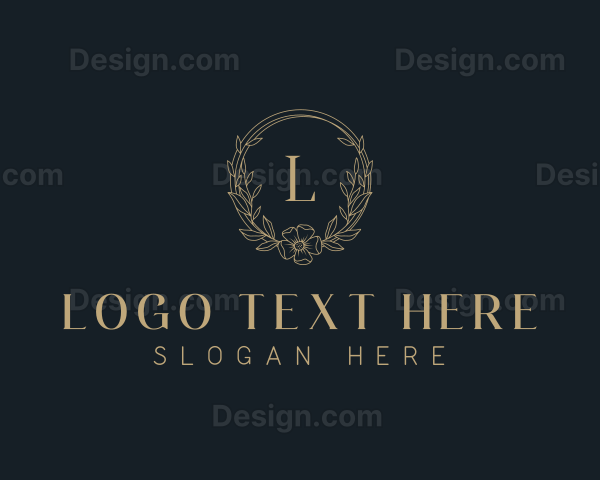 Floral Wreath Events Place Logo