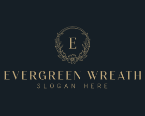 Floral Wreath Events Place logo design