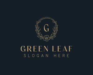 Floral Wreath Events Place logo design