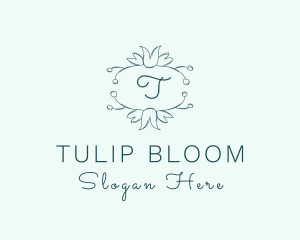 Natural Floral Tulip  logo design