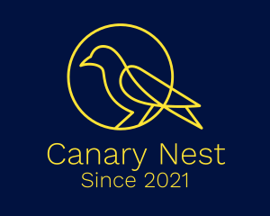 Minimalist Yellow Canary logo