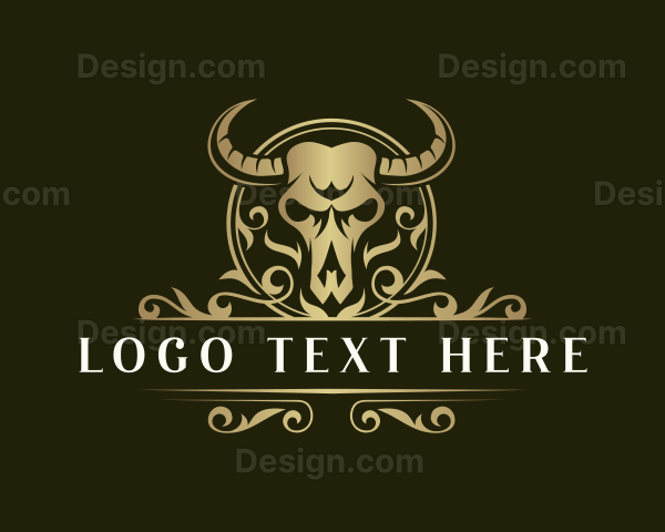 Horn Bison Bull Logo