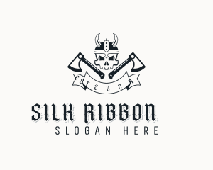 Viking Skull Warrior logo design